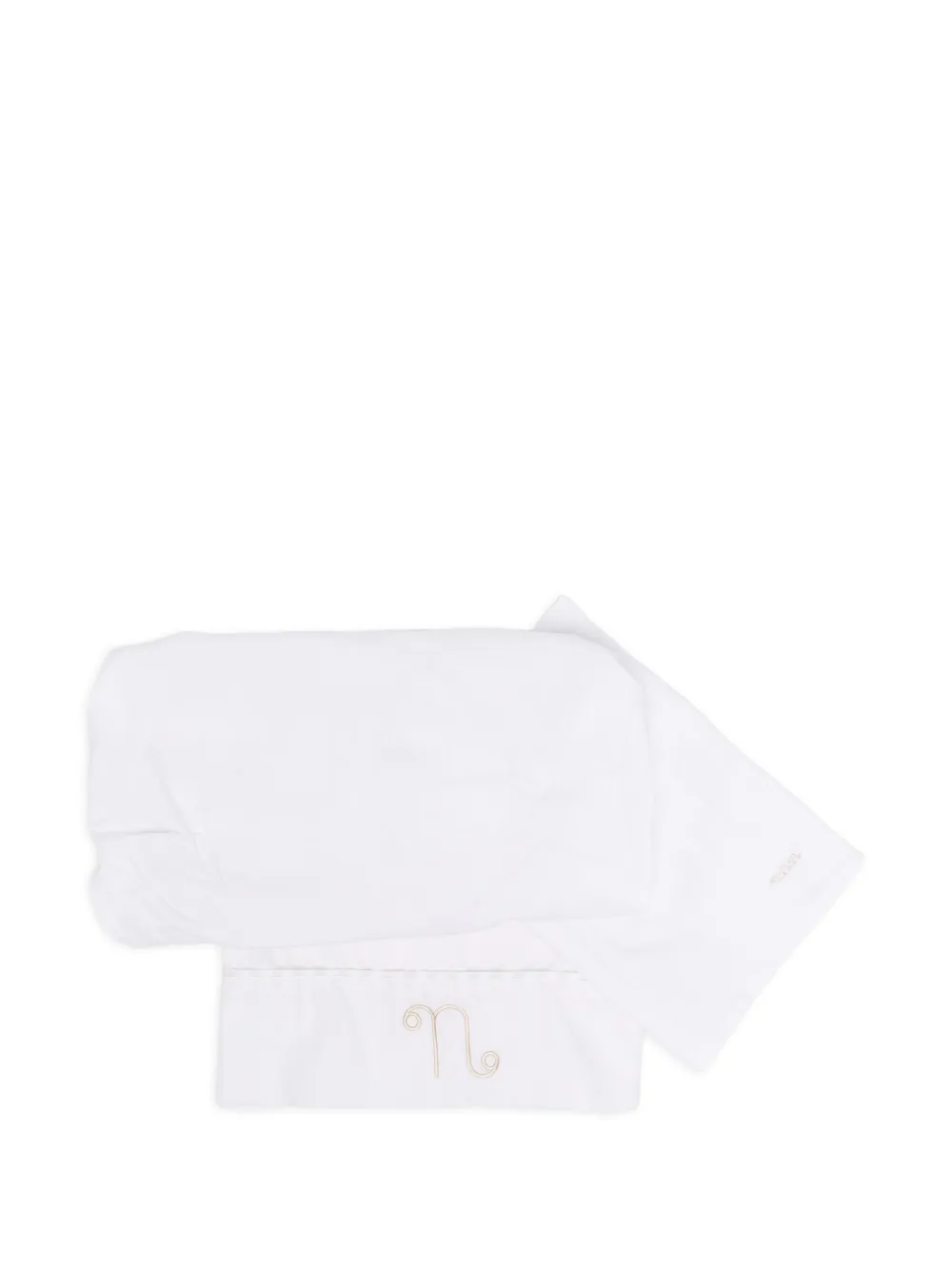 NANAN Set lenzuola con ricamo - Bianco