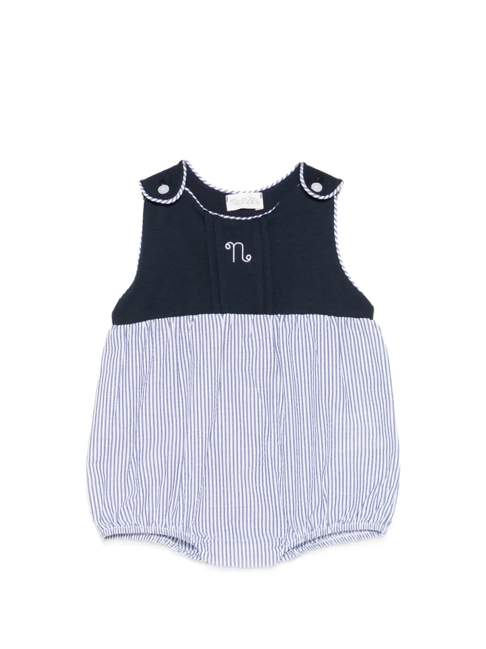 NANAN striped romper - Blu