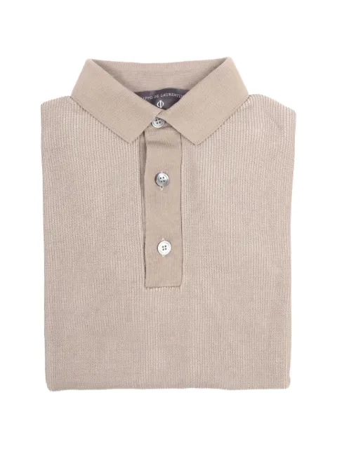 Filippo De Laurentiis ribbed-knit short-sleeve polo shirt