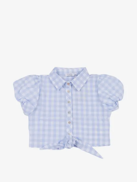 MAGIL knot gingham shirt