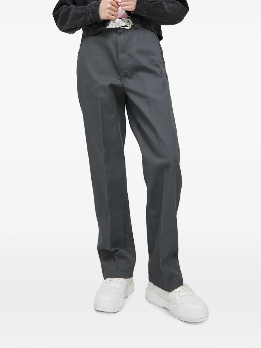 DICKIES Pantaloni dritti a vita alta - Grigio