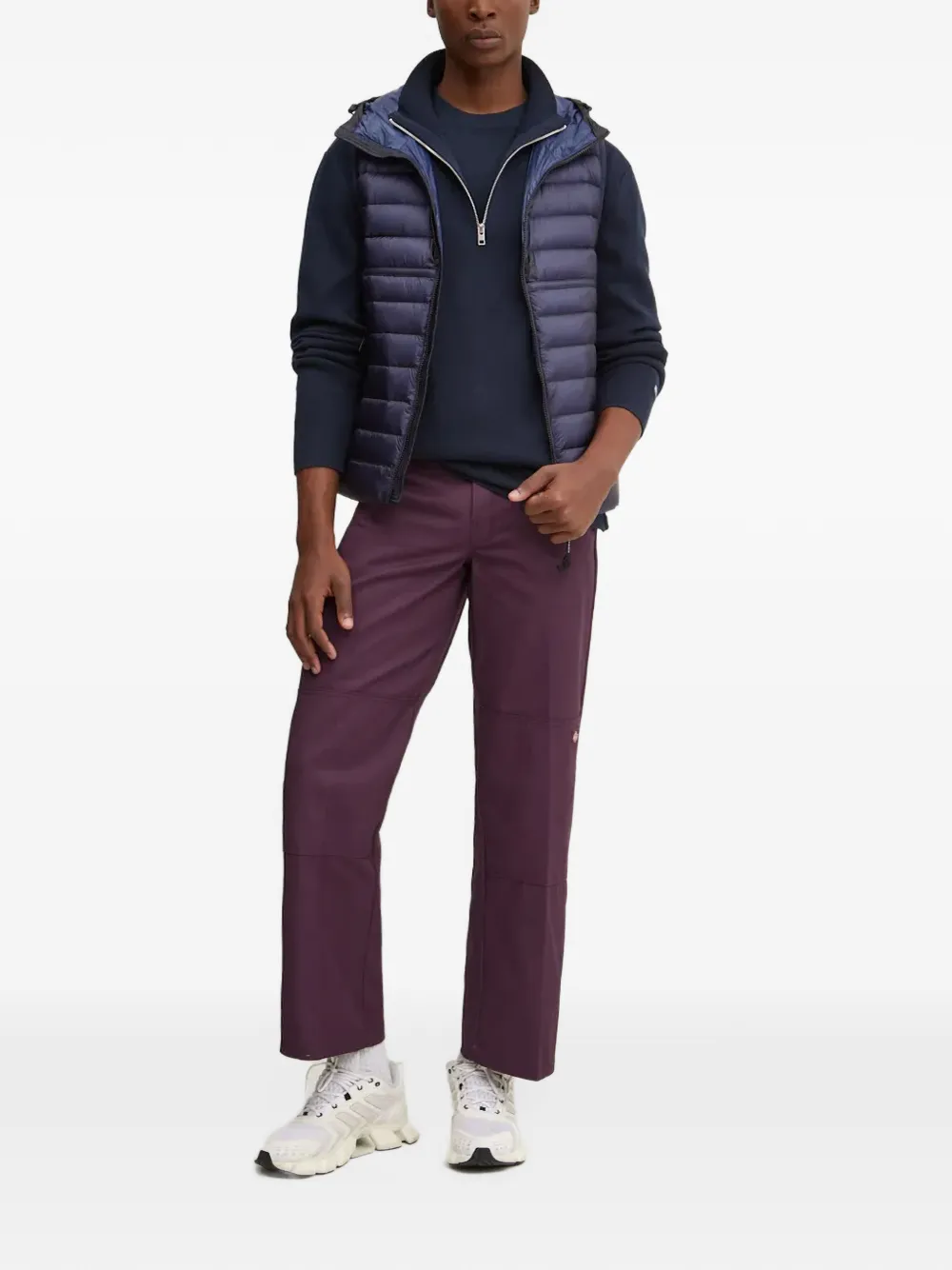 DICKIES Straight broek met logopatch Paars