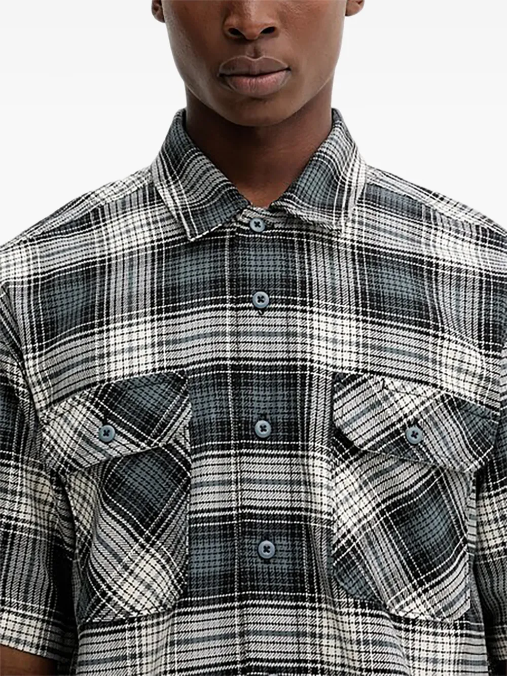 DICKIES Mike Anderson geruit overhemd met borstzak Wit