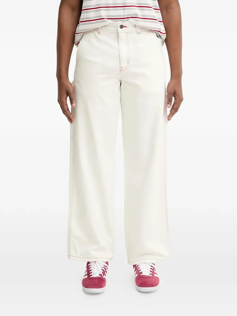 DICKIES contrast-stitch jeans - Bianco