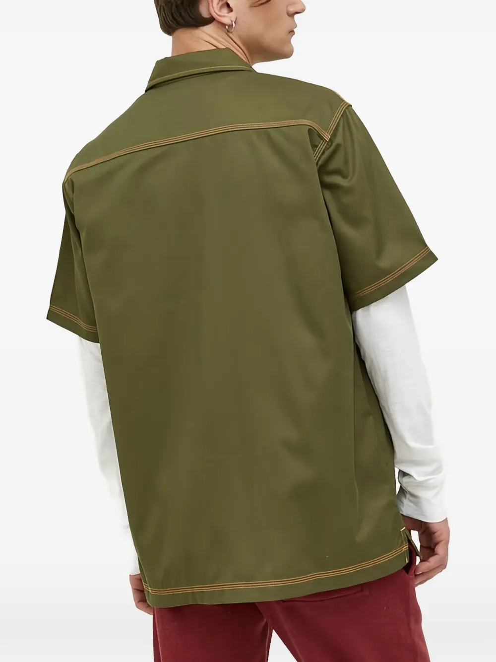 DICKIES chest-pocket stitch-detail Shirt | Green | FARFETCH