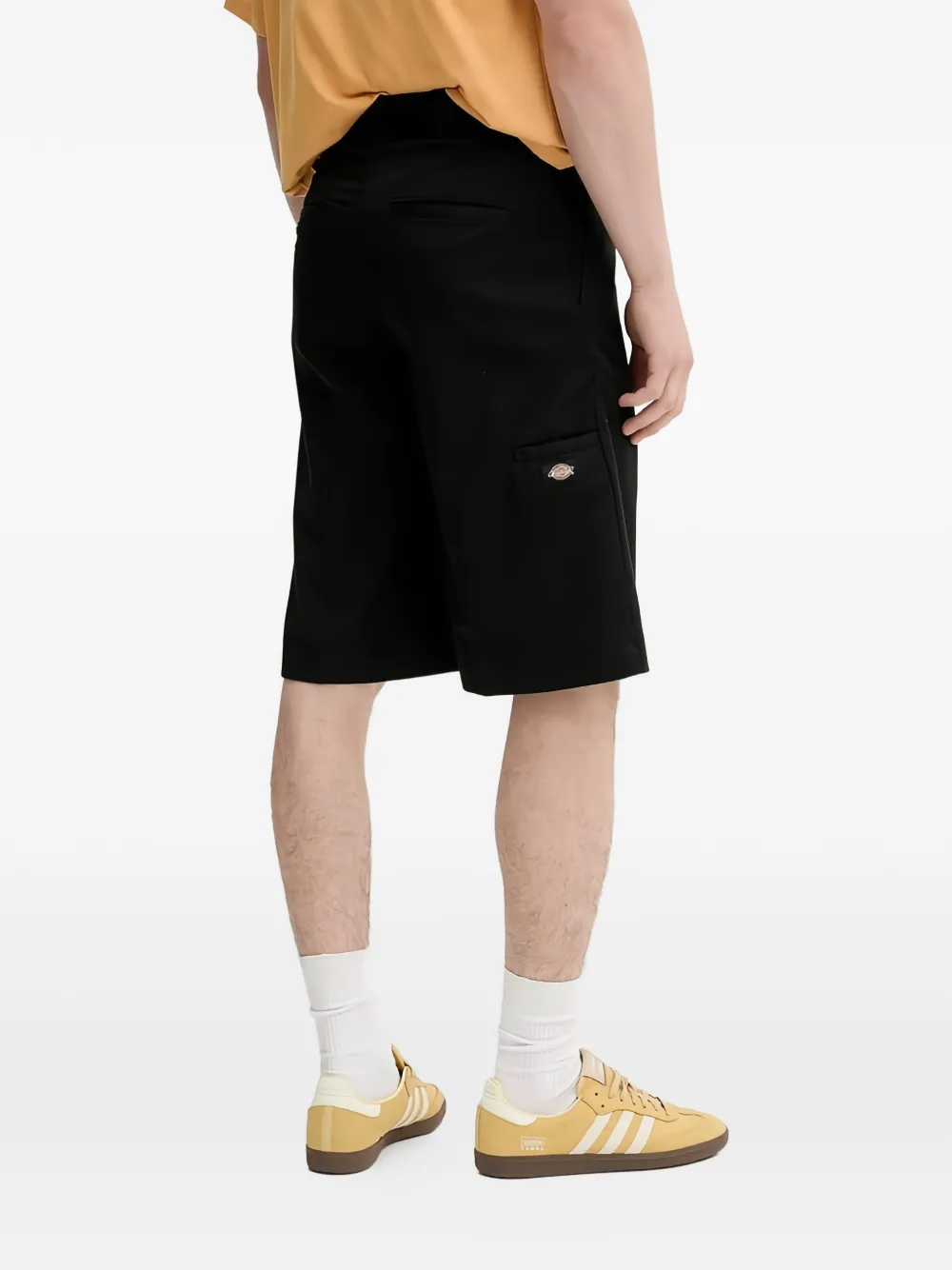DICKIES Geplooide shorts met logo Zwart