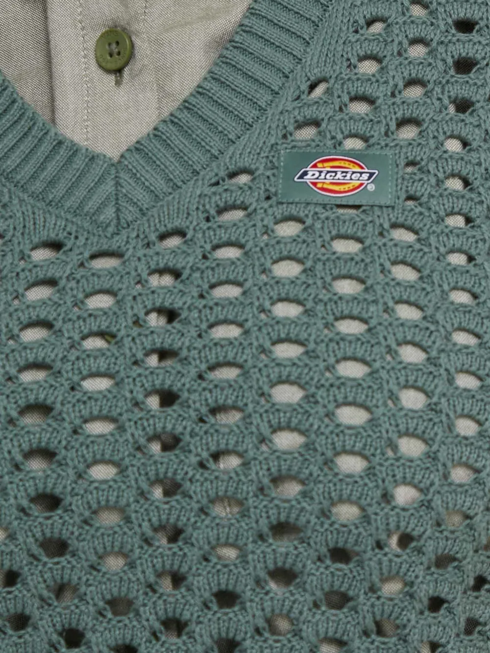 DICKIES Ingalls opengewerkte top met V-hals Groen
