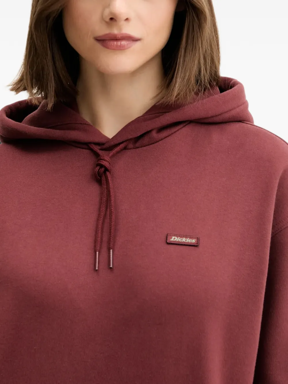DICKIES Hoodie met logopatch Rood