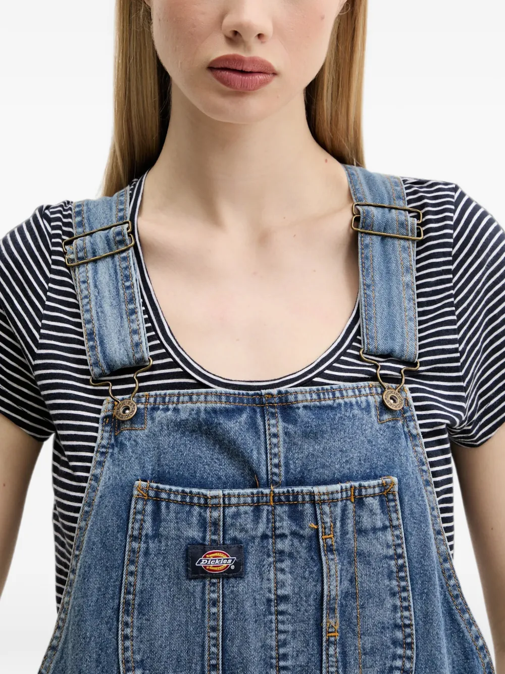 DICKIES pocket denim dress Blauw