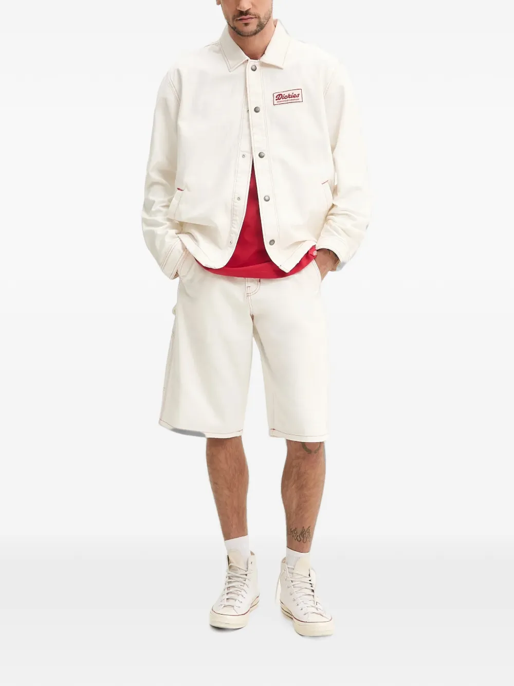 DICKIES contrast-stitching shorts Wit