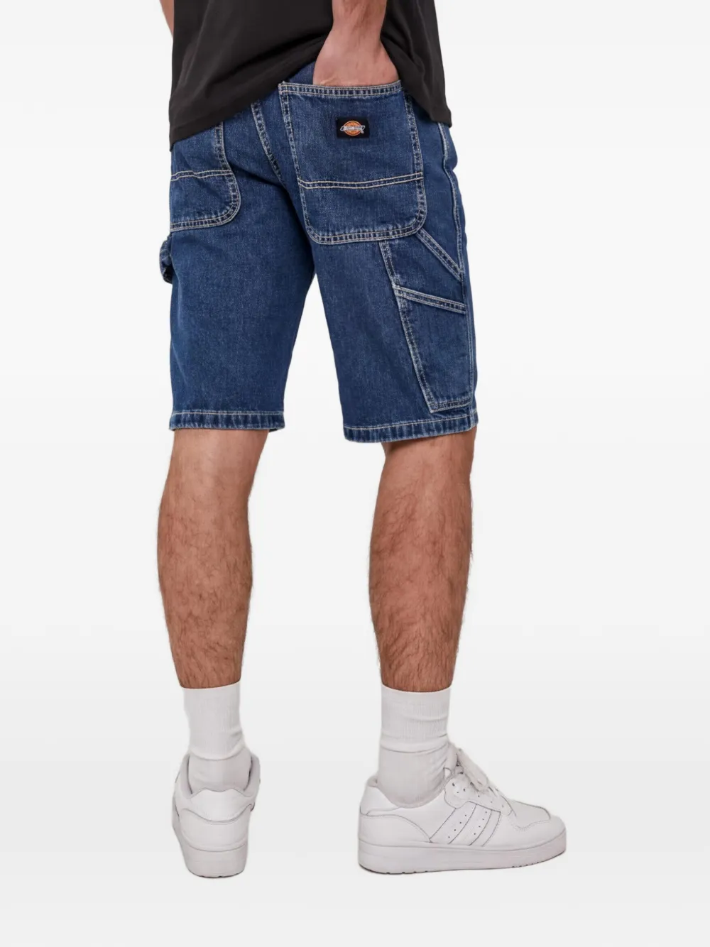 DICKIES Shorts met logopatch Blauw