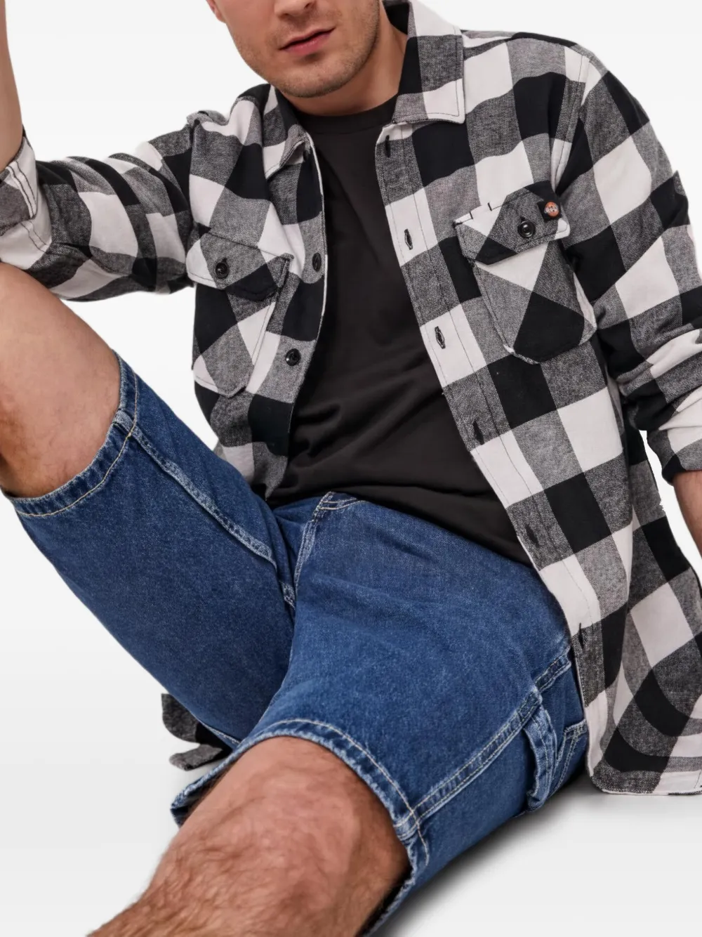 DICKIES Shorts met logopatch Blauw