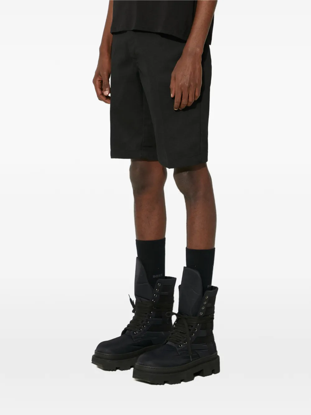 DICKIES Shorts met logopatch Zwart