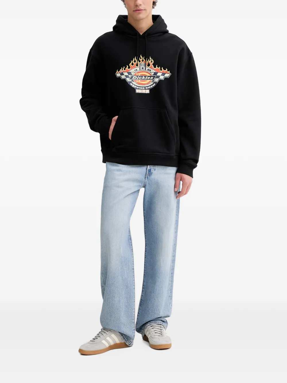 DICKIES Hoodie met print Zwart