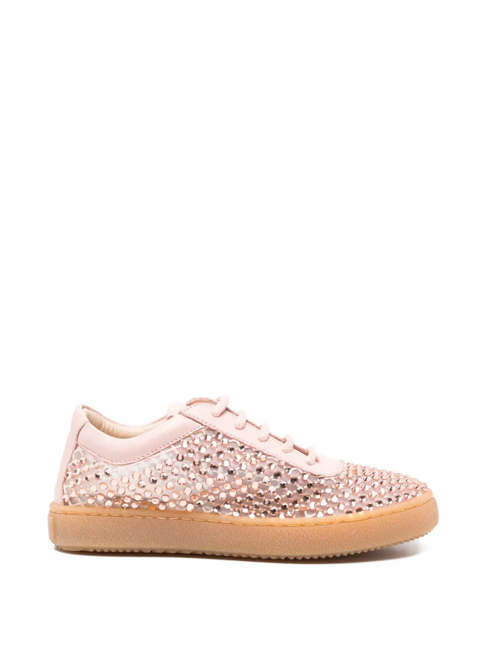 Florens embellished leather sneakers Roze