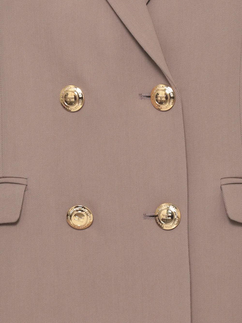 Elisabetta Franchi Blazer met dubbele rij knopen Beige