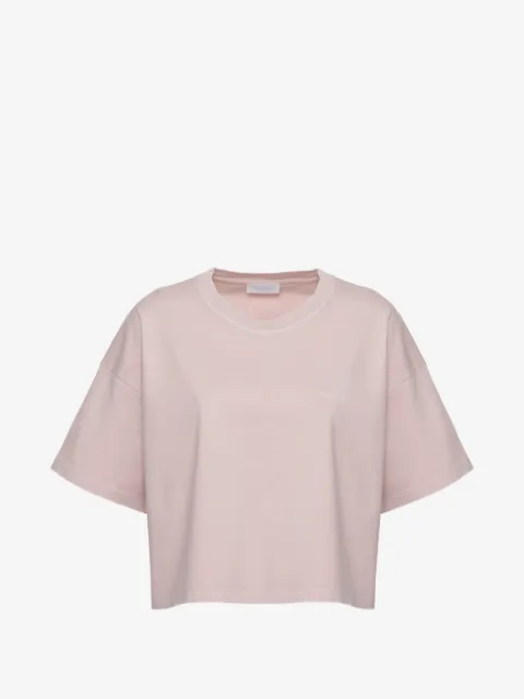 DONDUP t-shirt crop à logo brodé