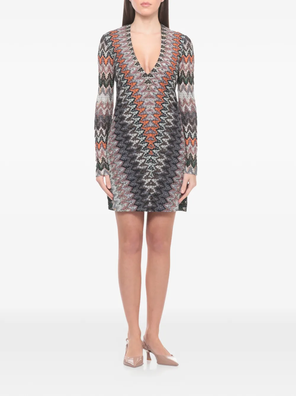 Missoni Jurk met V-hals Blauw