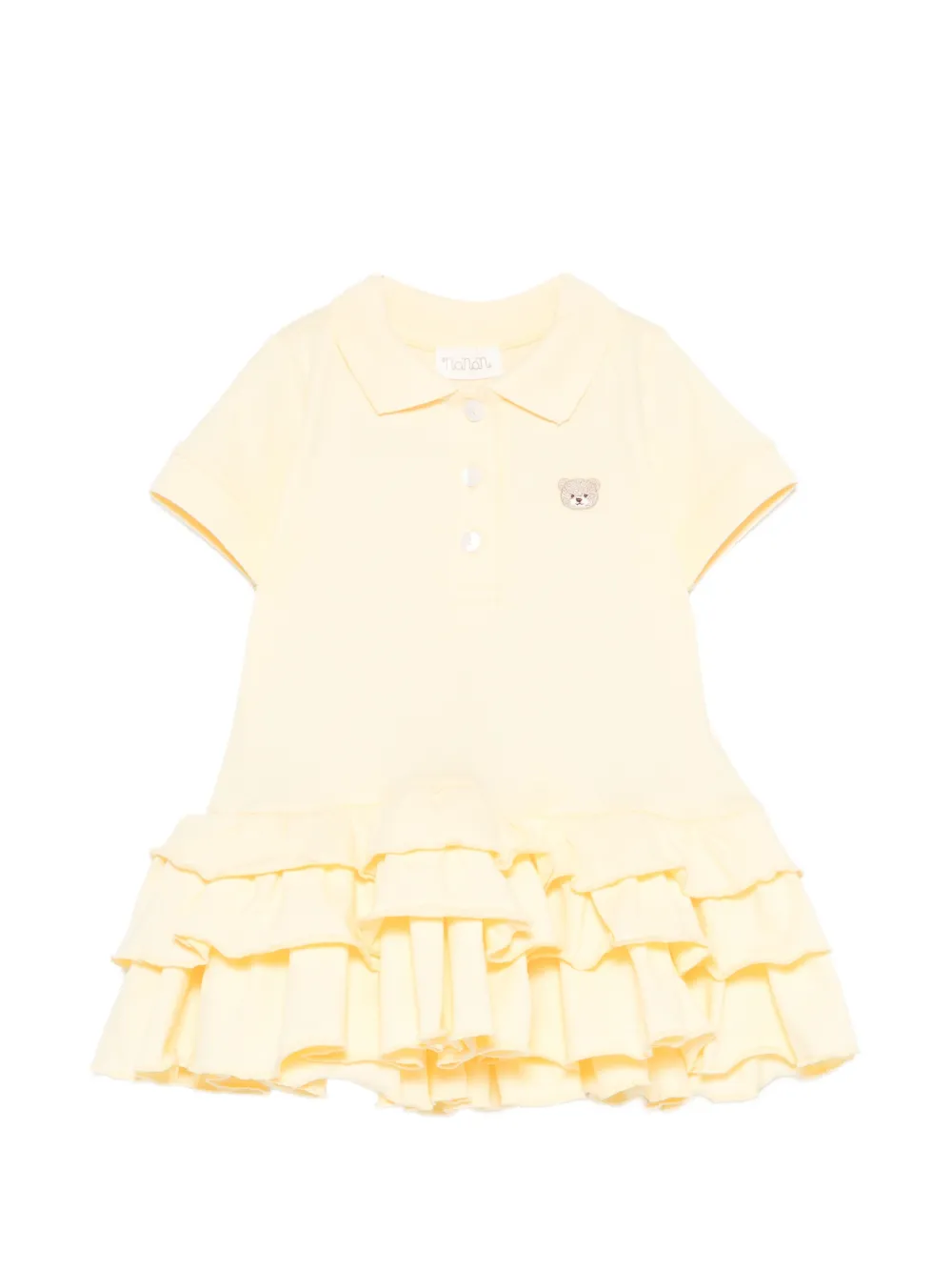 NANAN ruffled embroidered dress - Giallo