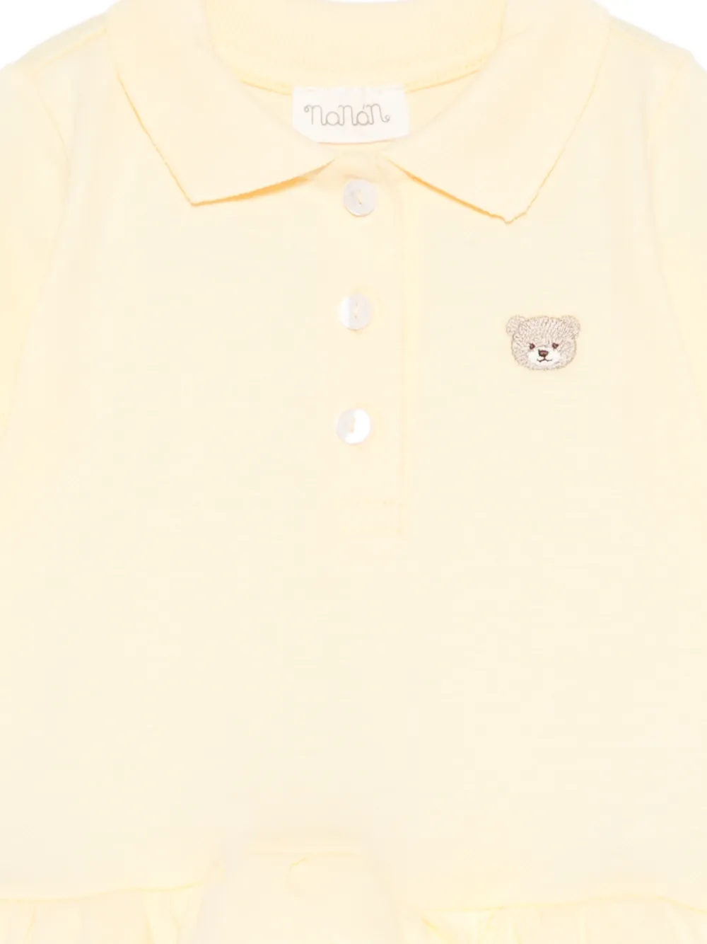  Nanan Ruffled Embroidered Dress - Yellow 