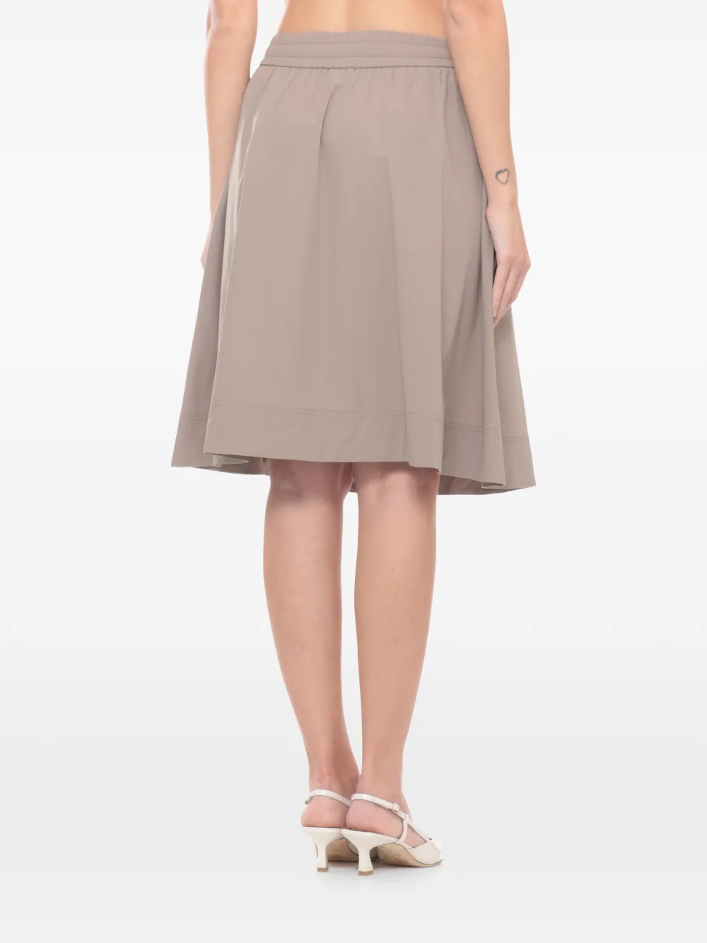 Herno Midi-rok met trekkoord Beige