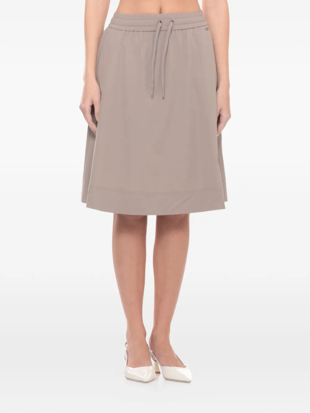 Herno Midi-rok met trekkoord Beige