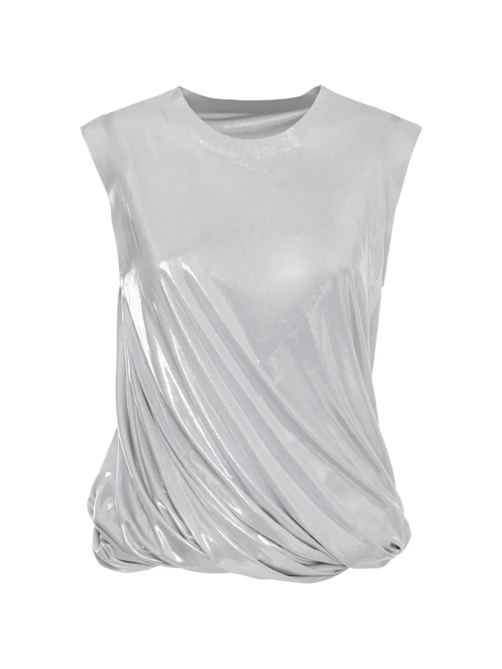 Norma Kamali draped vest - Argento