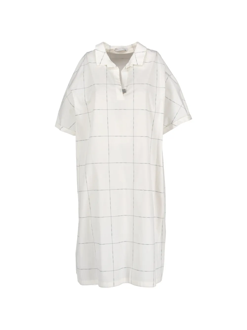 Fabiana Filippi plaid midi dress - Weiß