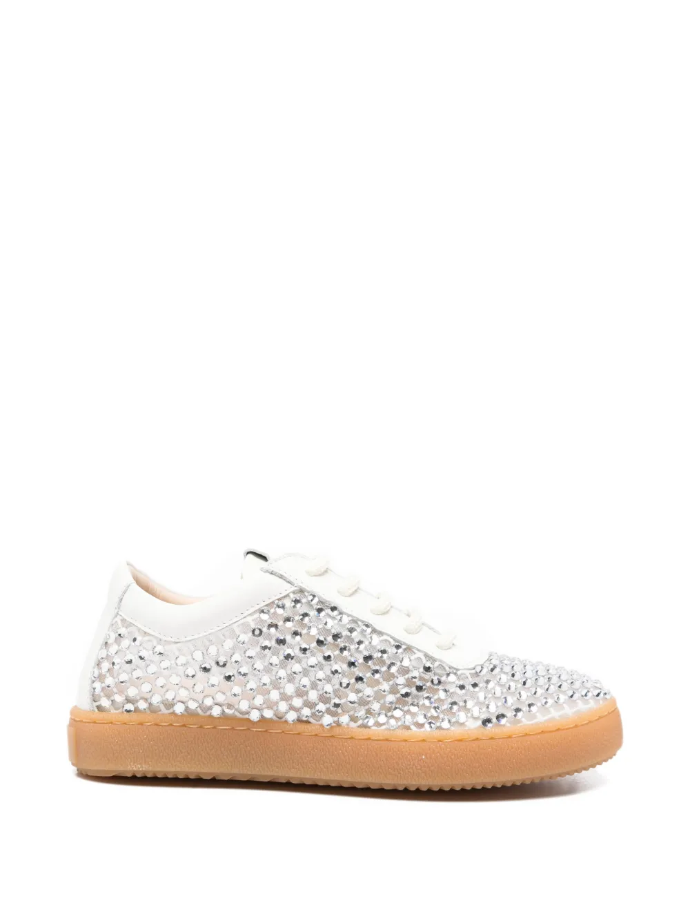 Florens embellished lattice sneakers Wit