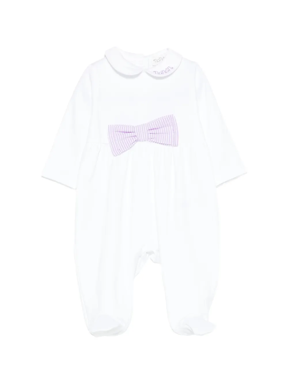 NANAN bow peter pan-collar pyjamas - Bianco