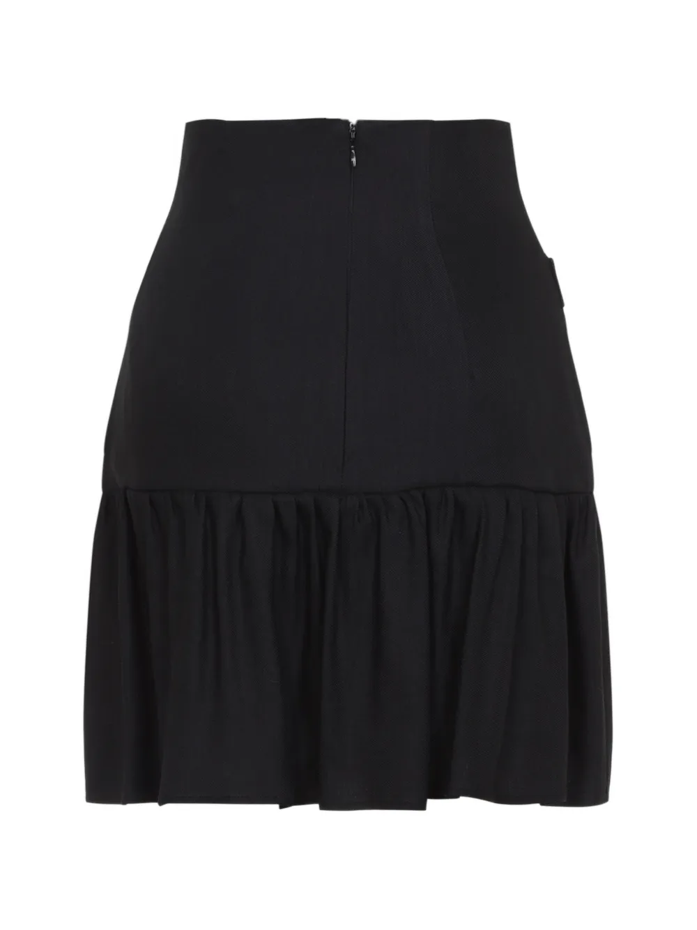  Elisabetta Franchi Front-pockets Ruffled Mini Skirt - Black 