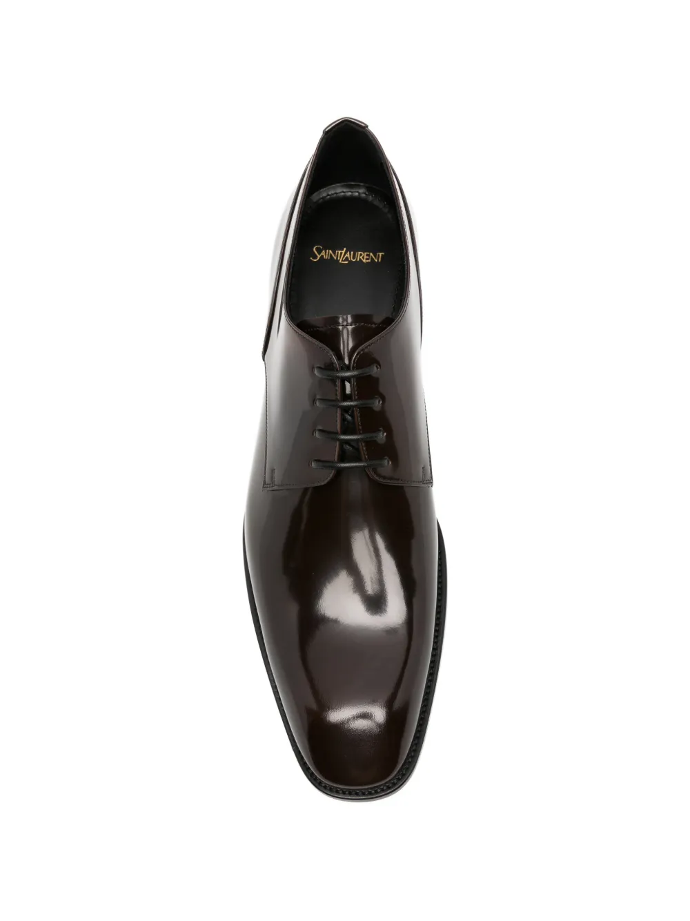 Saint Laurent Leren derby schoenen Bruin