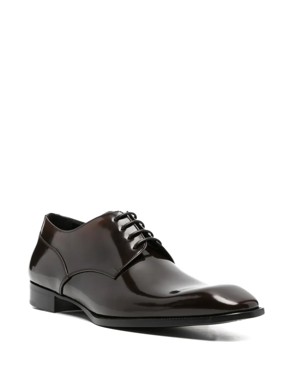Saint Laurent Leren derby schoenen Bruin