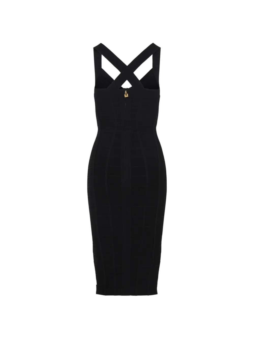 Elisabetta Franchi Verfraaide midi-jurk Zwart
