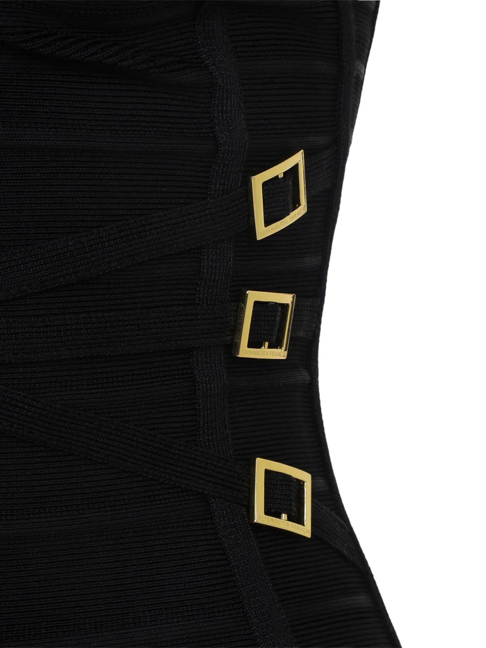 Elisabetta Franchi Verfraaide midi-jurk Zwart