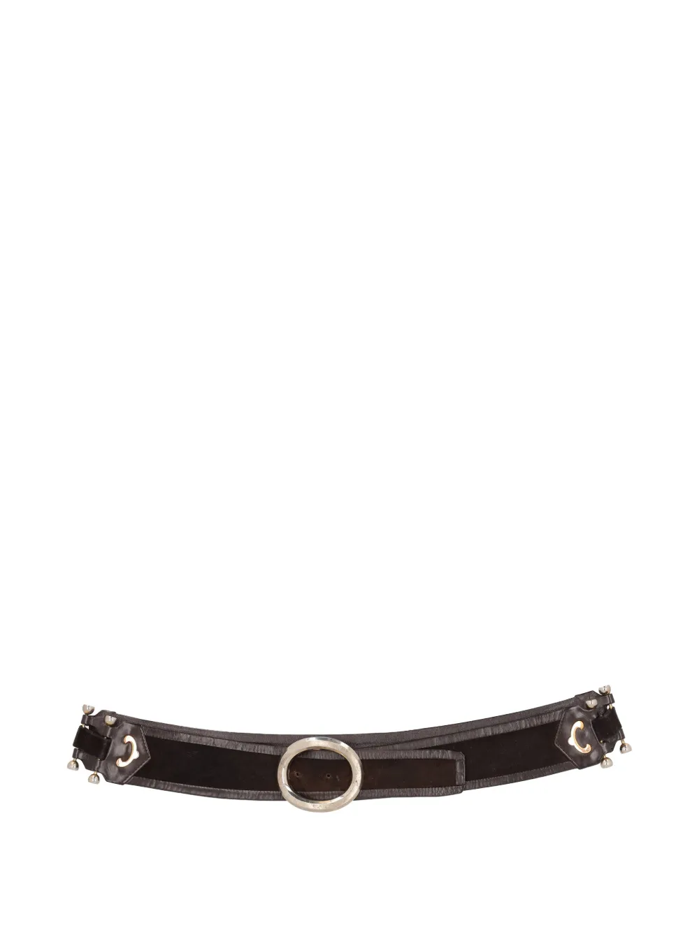 Pirovano Vintage oval-buckle belt - Marrone