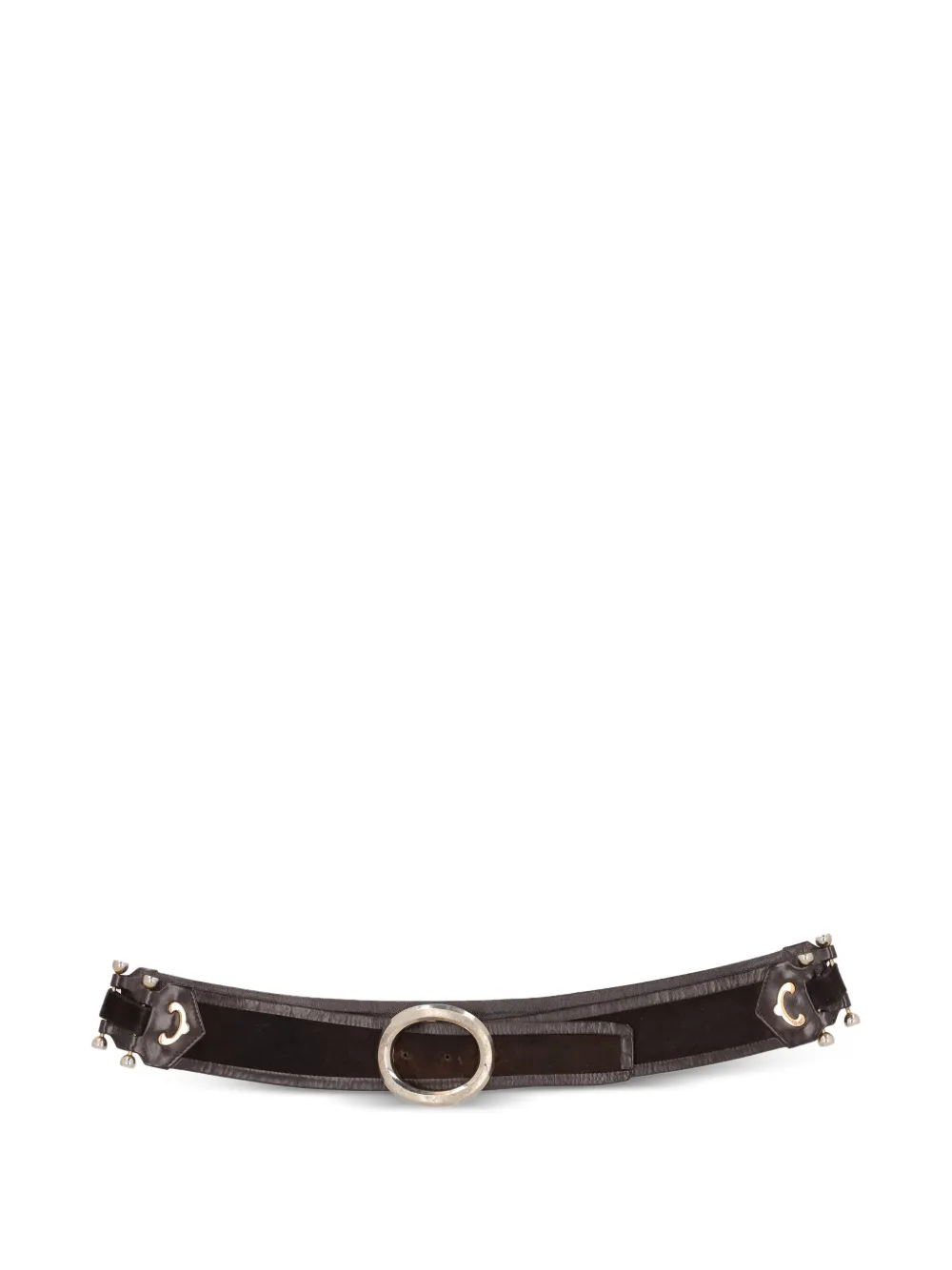 Pirovano Vintage oval-buckle belt - Marrone