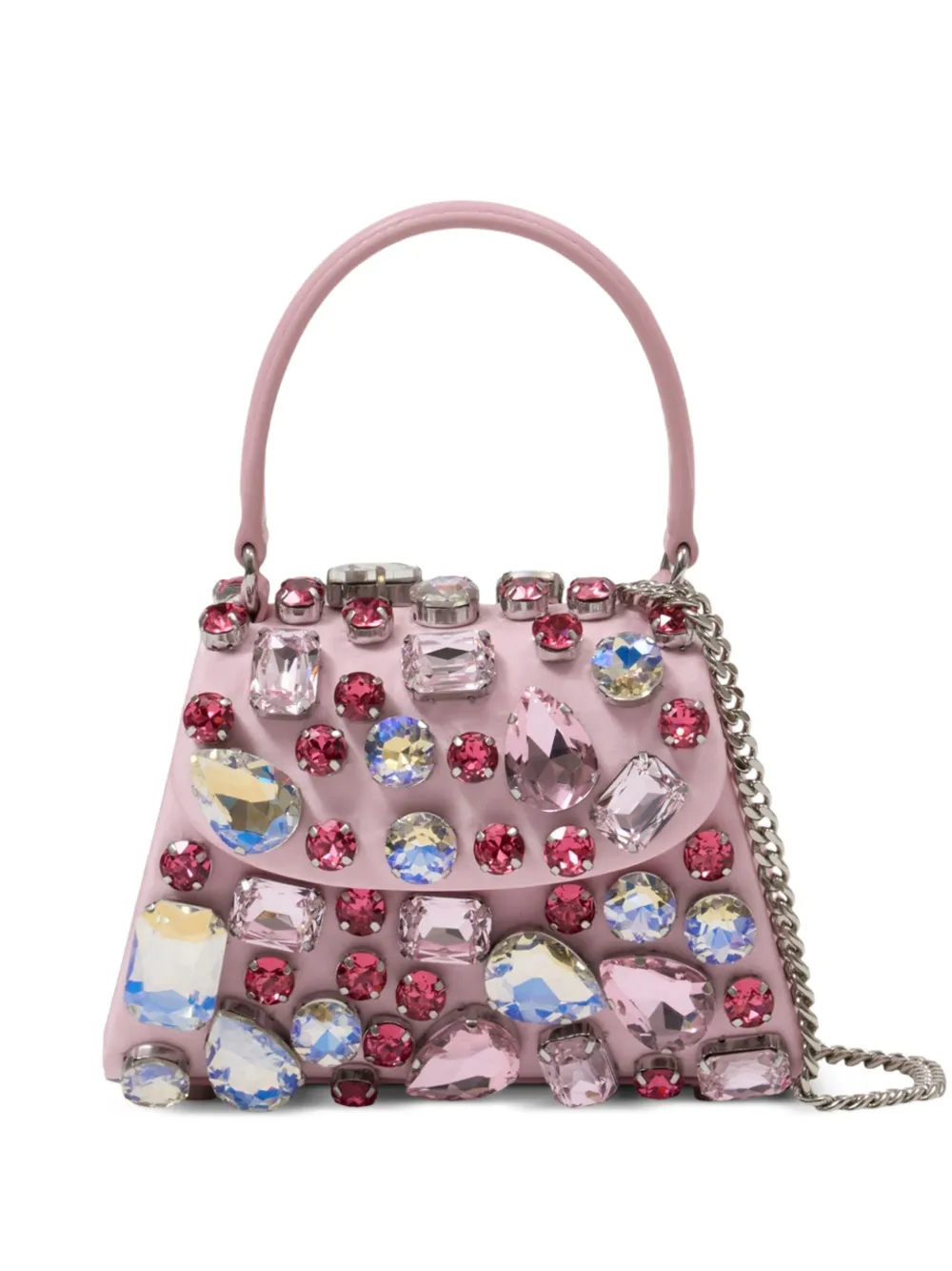 Self-Portrait crystal mini bag - Rosa