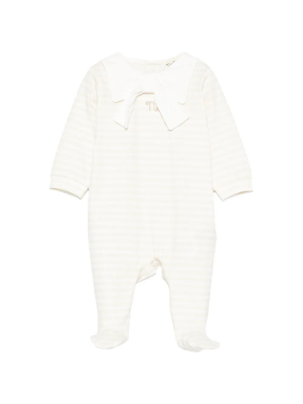 NANAN striped bow-detailed pyjamas - Toni neutri