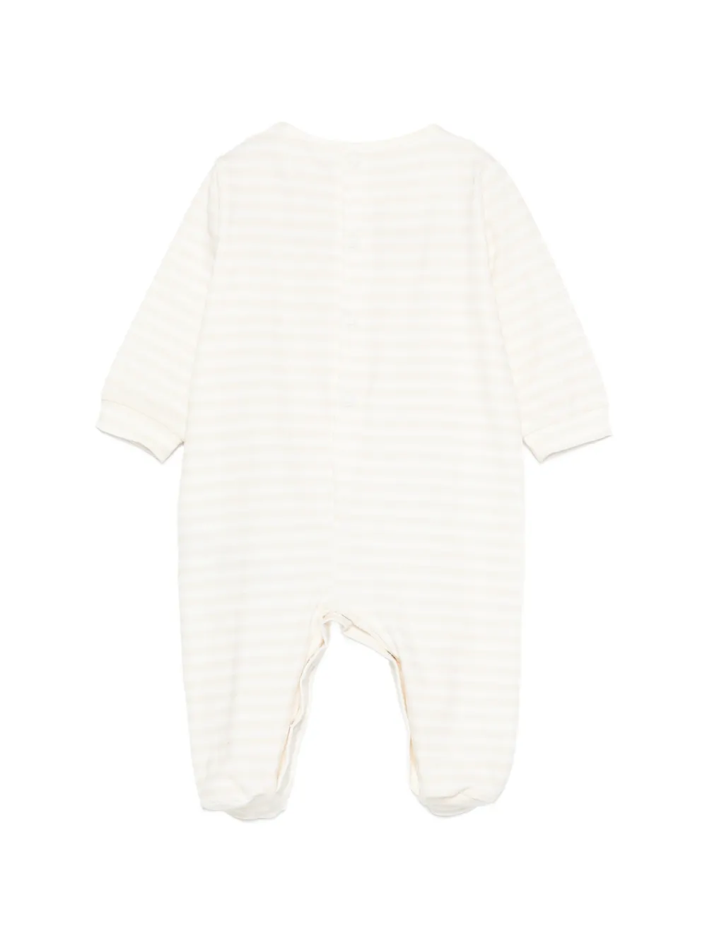 NANAN Gestreepte pyjama met strikdetail Beige