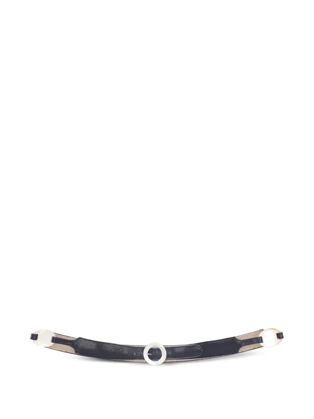 Pirovano Vintage 2022 mother-of-pearl buckle belt - Blu