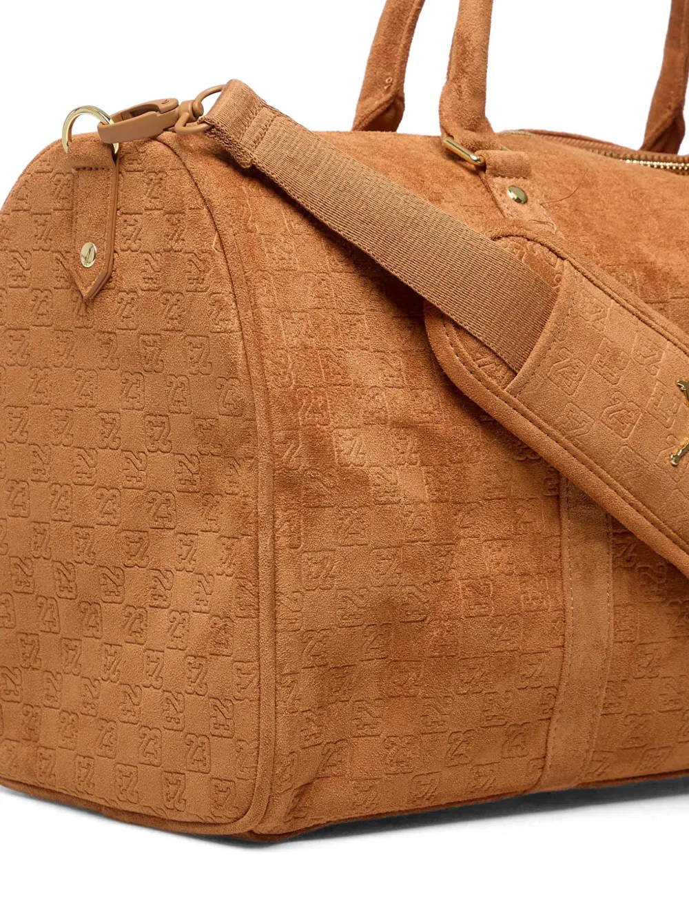  Jordan Monogram Suede Duffle Bag - Brown 