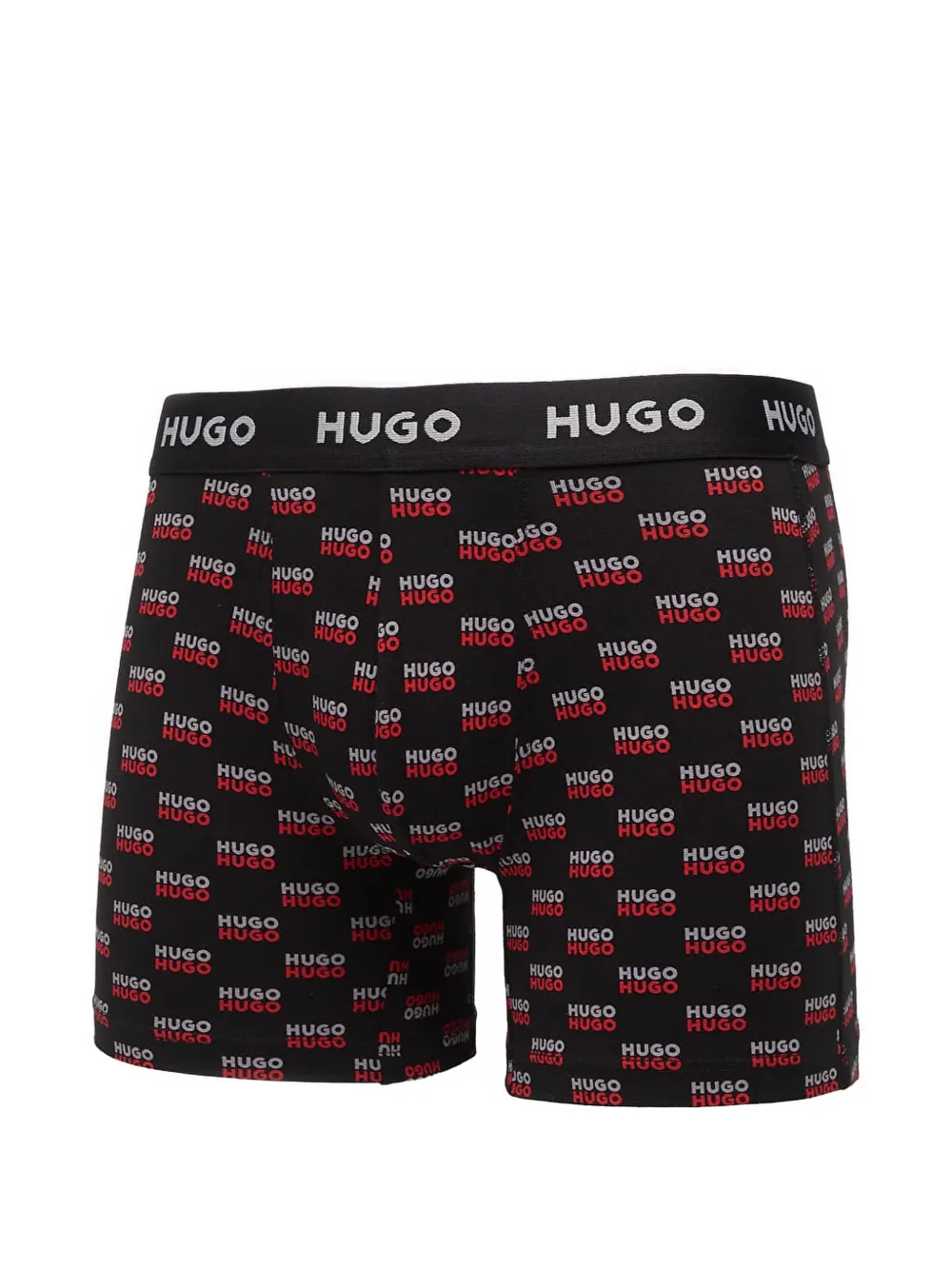 HUGO Drie boxershorts met logo Zwart