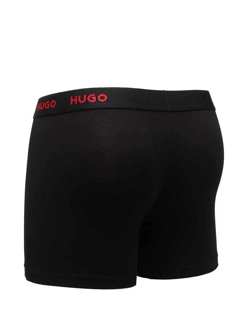 HUGO Drie boxershorts met logo Zwart