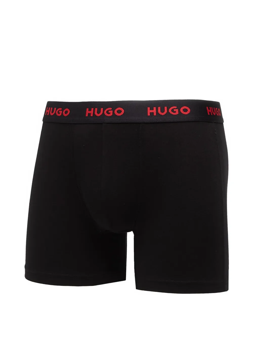 HUGO Drie boxershorts met logo Zwart