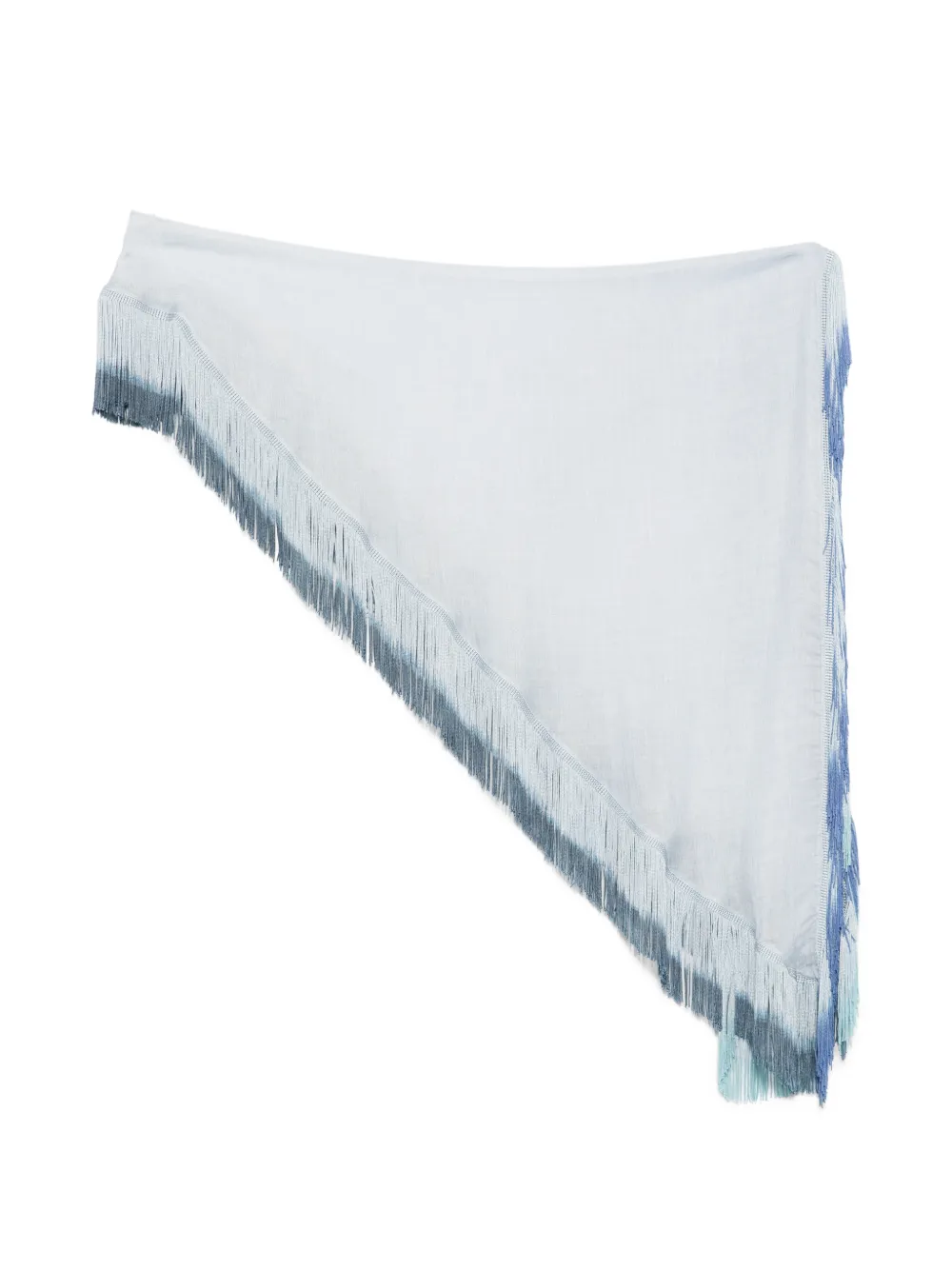 Faliero Sarti fringed scarf - Blu
