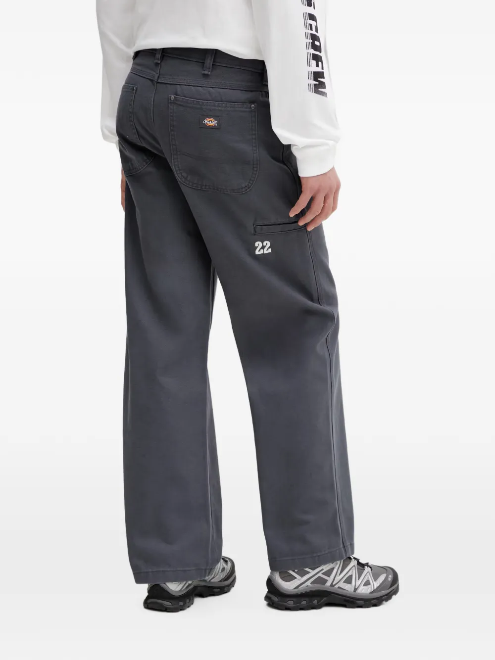 DICKIES Broek met geborduurd logo Grijs