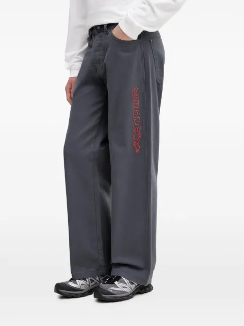 DICKIES logo-embroidered wide-leg trousers