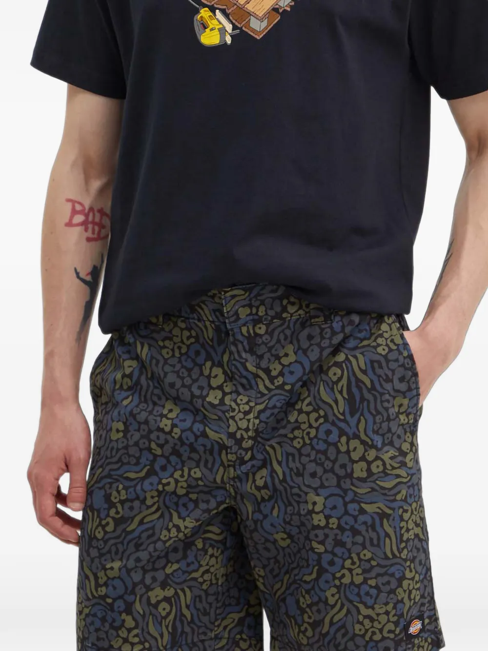 DICKIES Saltville shorts met patroon Blauw