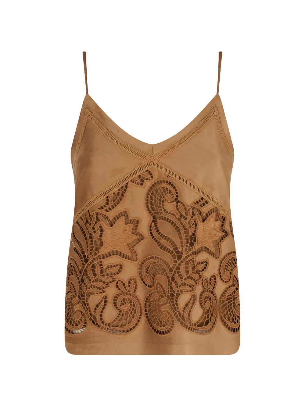 ERMANNO FIRENZE openwork V-neck blouse - Toni neutri